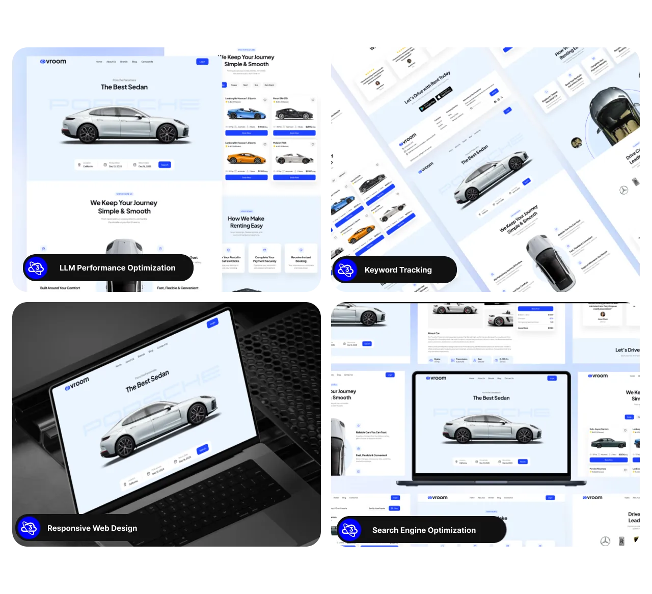 Website development agency showcase - modern responsive web design for businesses
